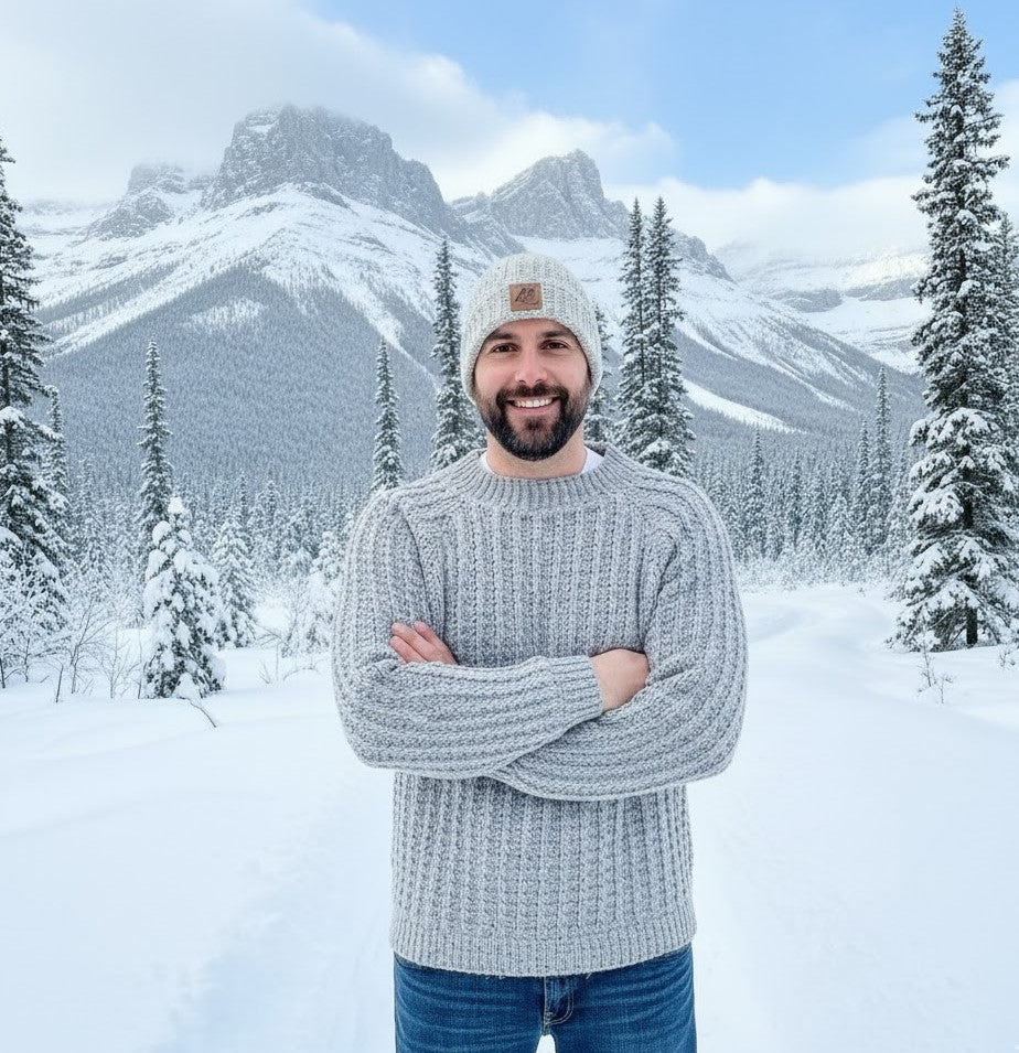 Winter Wonder Cable Pullover, crochet men's sweater