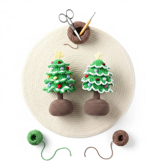Ombre Loopy Trees, Crochet Tree Pattern, Holiday Decor, Christmas Crochet, Gifting