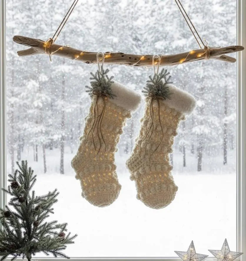 Oversized Crochet Christmas Stocking Pattern β Chunky Winter Amara (PDF Pattern)