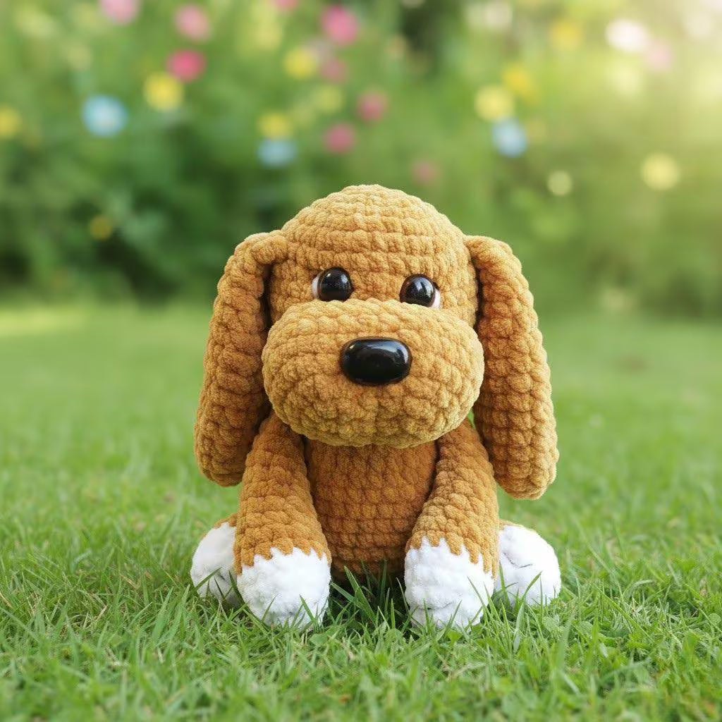 Plush Puppy Crochet Pattern, Amigurumi Dog Tutorial (PDF)
