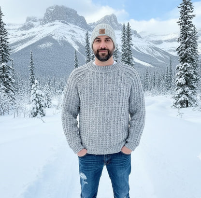 Winter Wonder Cable Pullover, crochet men's sweater