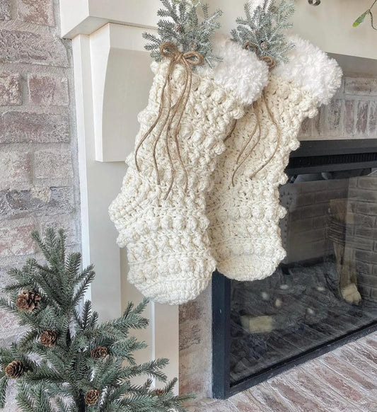 Oversized Crochet Christmas Stocking Pattern – Chunky Winter Amara (PDF Pattern)