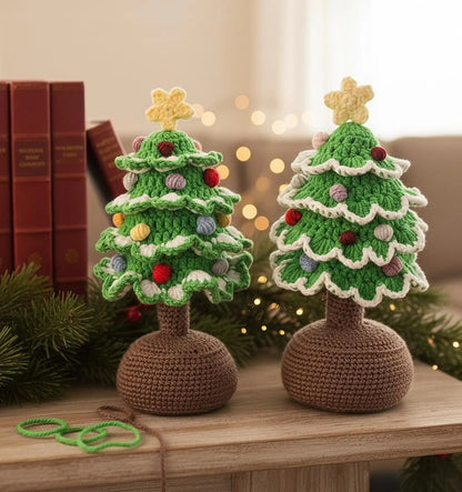 Ombre Loopy Trees, Crochet Tree Pattern, Holiday Decor, Christmas Crochet, Gifting