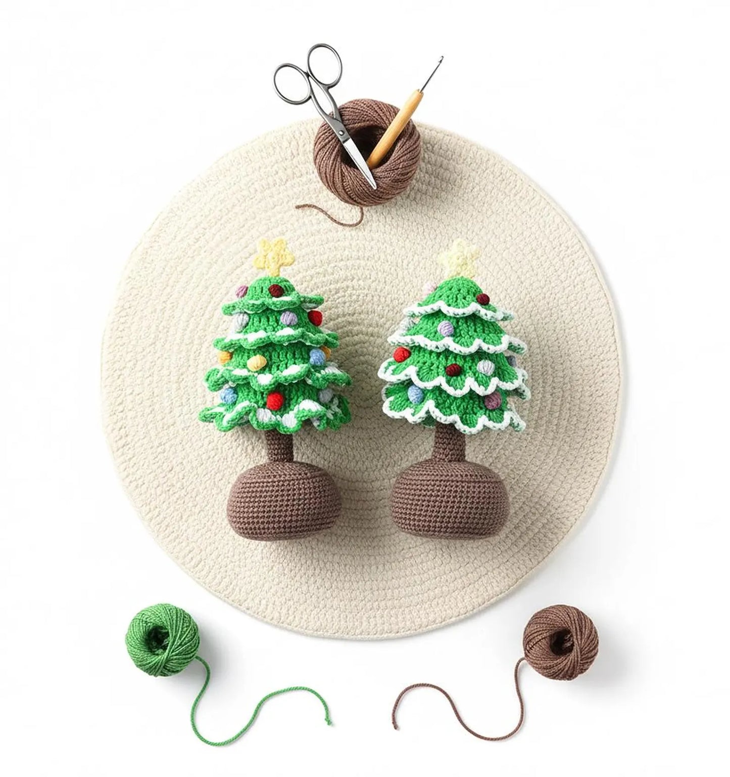 Ombre Loopy Trees, Crochet Tree Pattern, Holiday Decor, Christmas Crochet, Gifting
