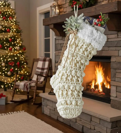 Oversized Crochet Christmas Stocking Pattern – Chunky Winter Amara (PDF Pattern)