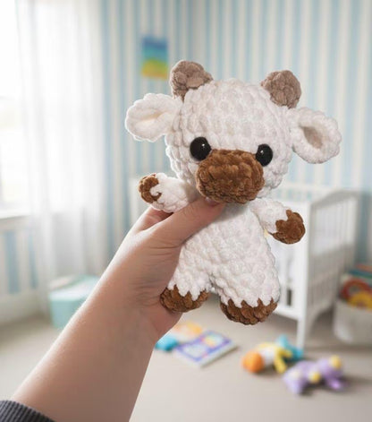 Crochet Baby Cow Trio Pattern – Longhorn, Highland, Amigurumi (PDF)