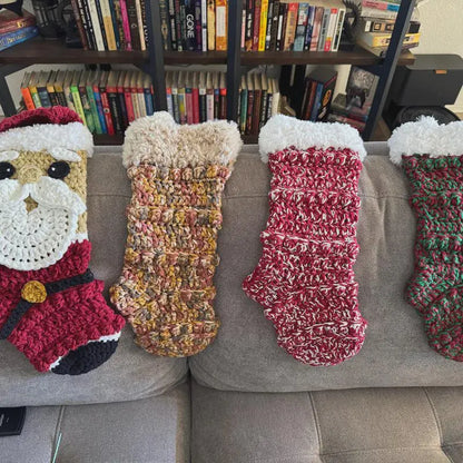 Oversized Crochet Christmas Stocking Pattern – Chunky Winter Amara (PDF Pattern)