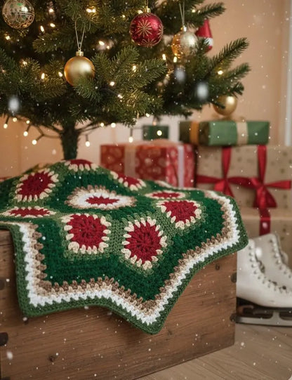 Vintage Christmas Tree Skirt Crochet Pattern – Instant PDF Download