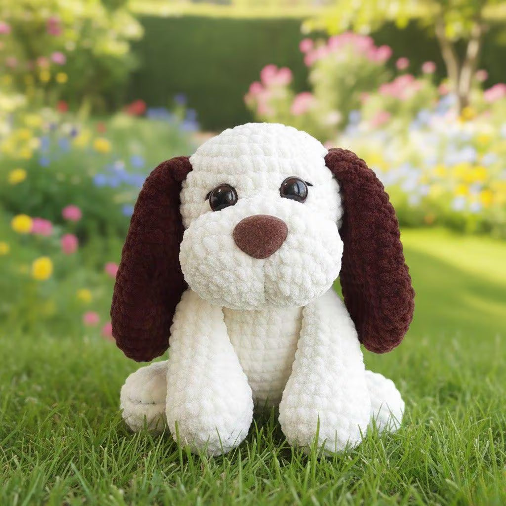 Plush Puppy Crochet Pattern, Amigurumi Dog Tutorial (PDF)