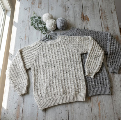 Winter Wonder Cable Pullover, crochet men's sweater